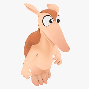 Dasypodidae cartoon character 3D model