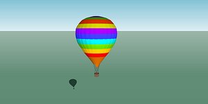 3D hot air ballon model