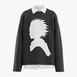 OVERSIZED SWEATER mv2 zprj obj fbx highpoly 3D model
