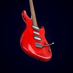 Electric guitar Homage HEG-630 3D model