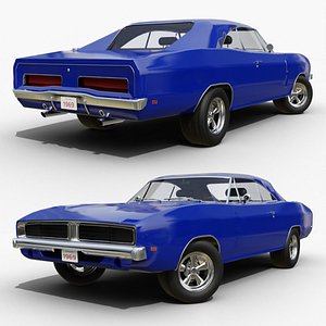 3D Classic Muscle Car Animation and Game-Ready