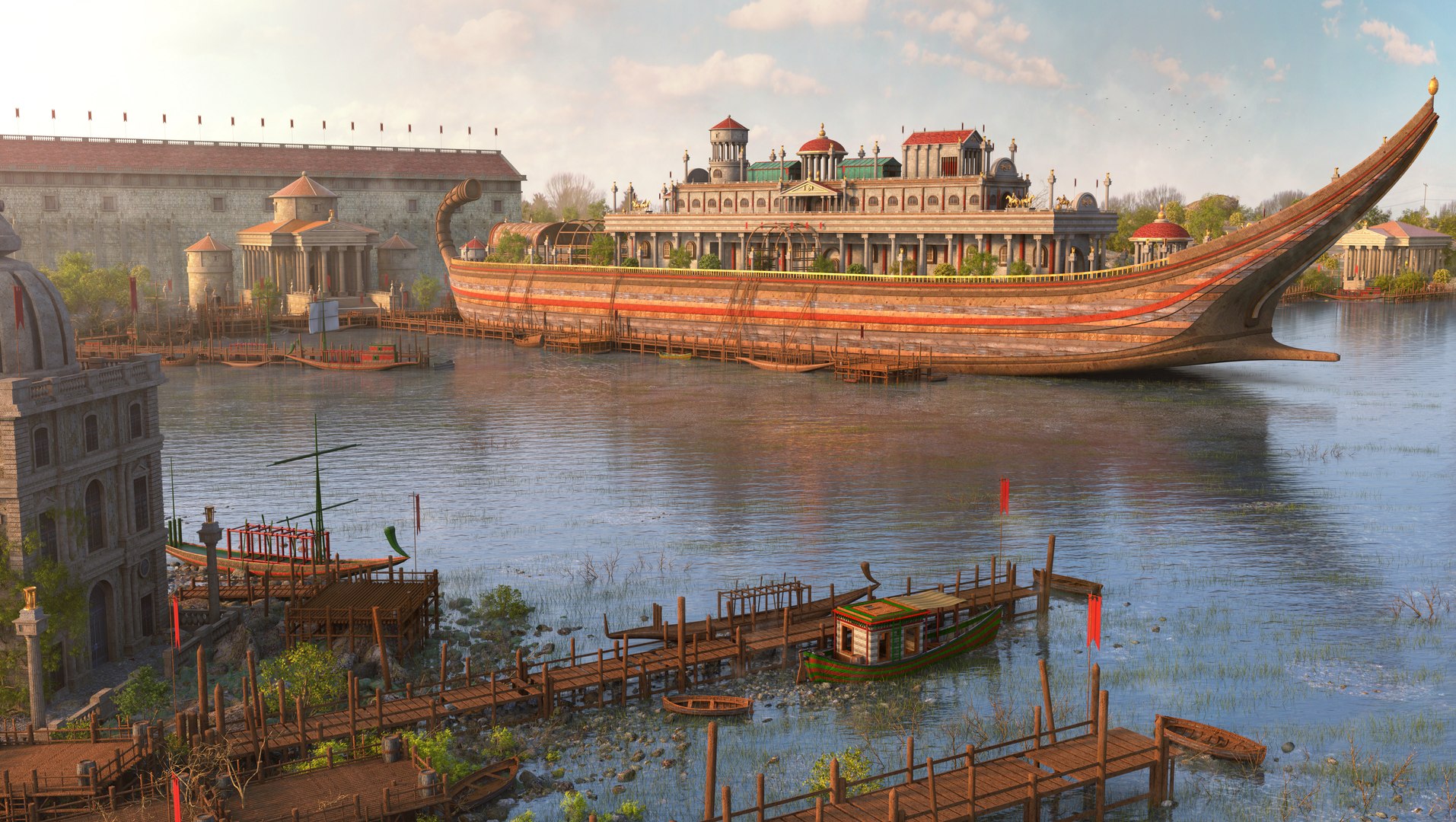 Caligula Roman Ship Environment 3D Model - TurboSquid 2355045