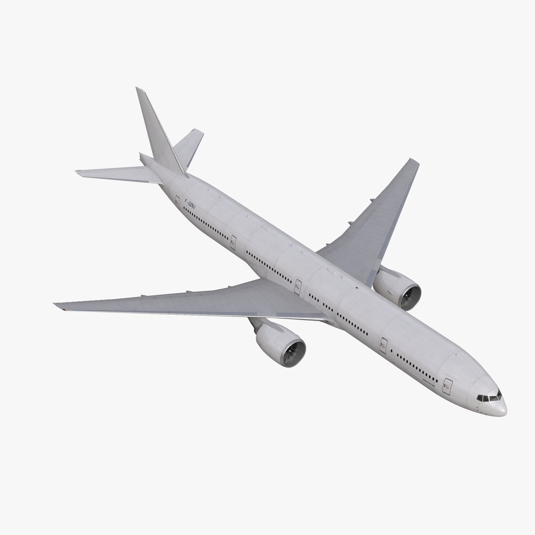 Boeing 777-300 Generic Rigged 3D model preview