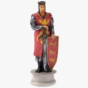 chess piece king white 3D