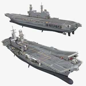 Modern Aircraft Carrier Naval Vehicle Gray
