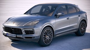 3D porsche cayenne coupe model