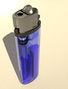 clear cigarette lighter 3D model