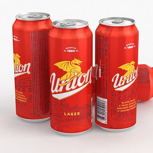Beer Can Union Lager 500ml 2021 3D model