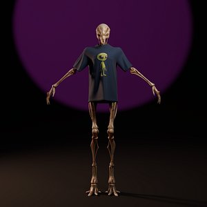 Hyper Realistic Robotic Alien Character Sci Fi Creature 3D Model Game Ready FBX  STL 3D model