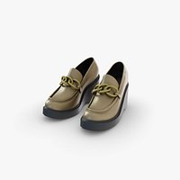 Gold Metallic Leather Platform Shoes