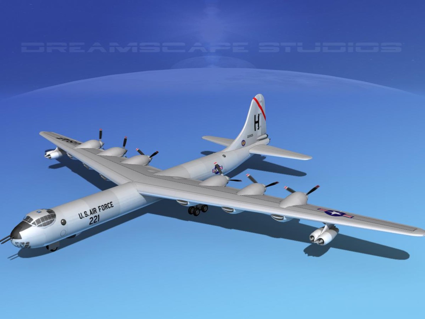 B-36b B-36d Convair B-36 3d Max