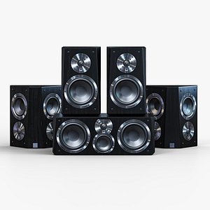3D SVS Ultra Bookshelf Surround System Black Oak model