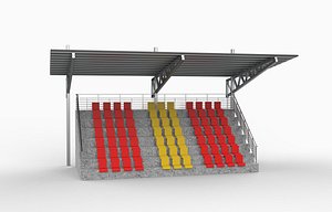 Bleacher 06 3D model 3D model