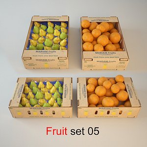 3d fruit set 05 model