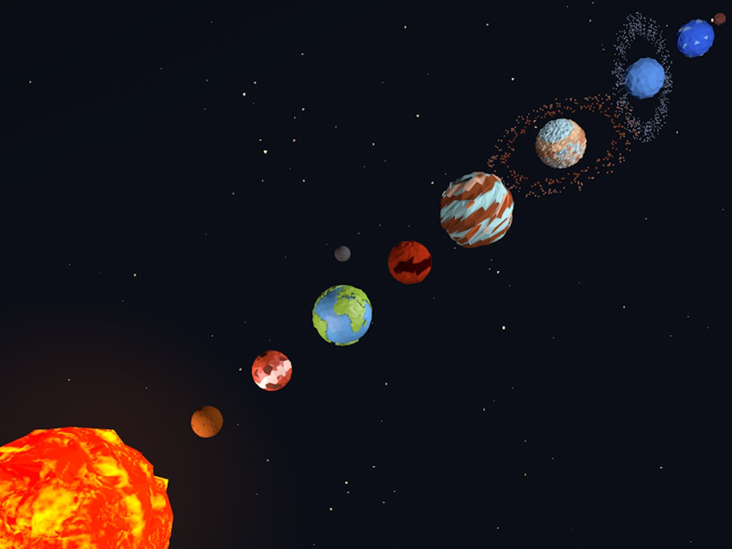Solar Planets Sun 3d Model