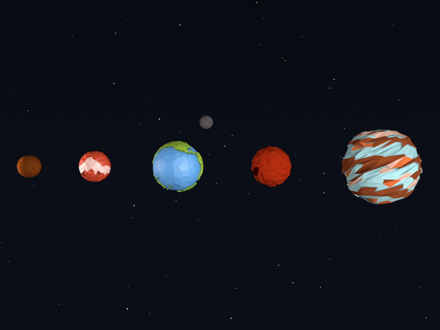 Solar Planets Sun 3d Model