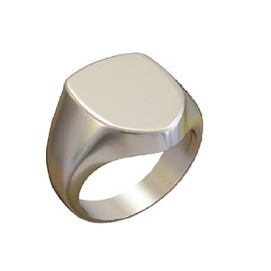 SIGNET RING SHIELD BLENDER HOLLOW WITH THICKNESS 08mm