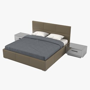 realistic bedroom set 3D model