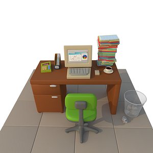 Cartoon Office Desk