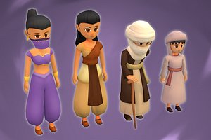Stylized NPC - F Desert People Pack