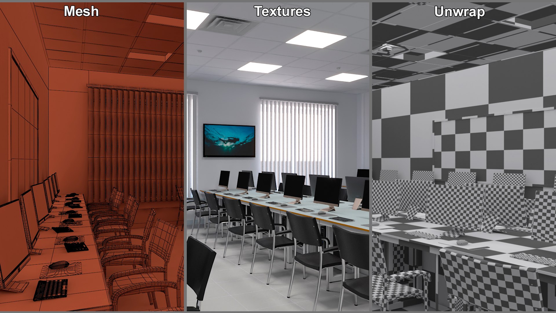 Computer Laboratory Classroom 3D Model - TurboSquid 2391895