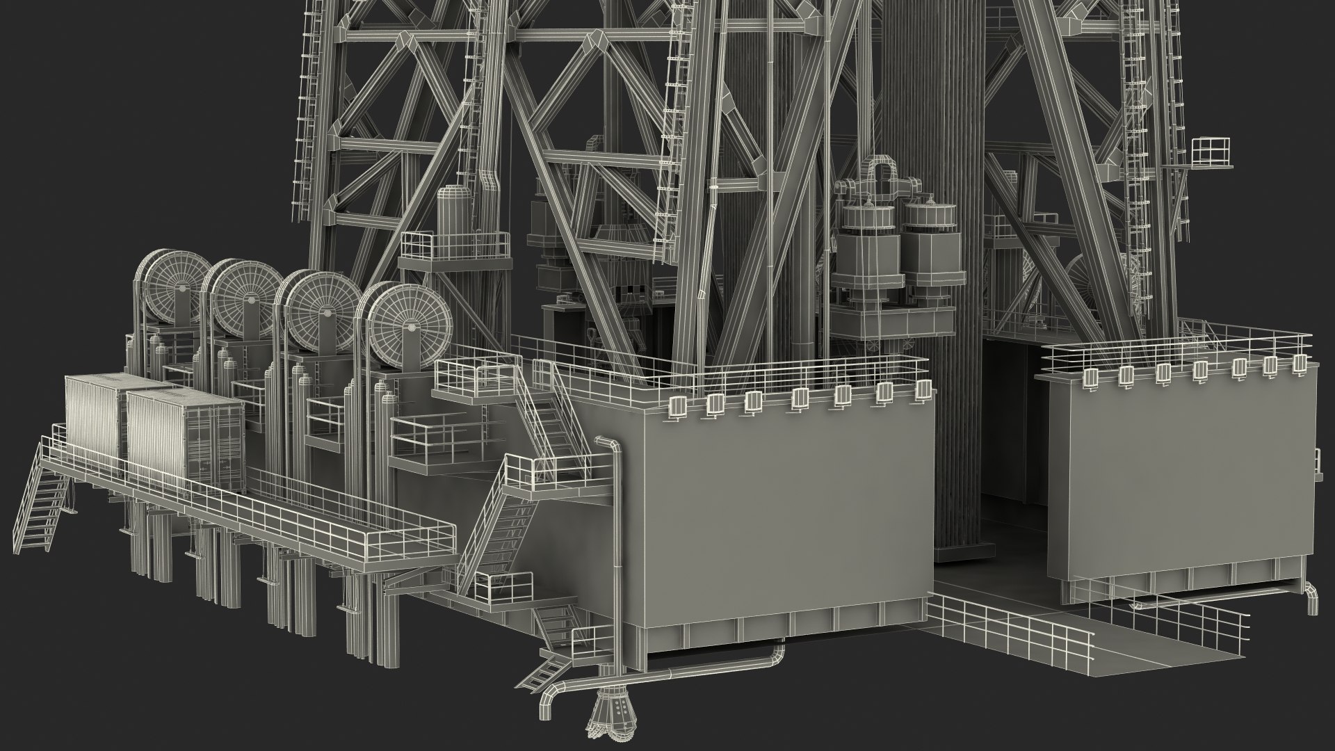 3D drilling rig tower - TurboSquid 1577133