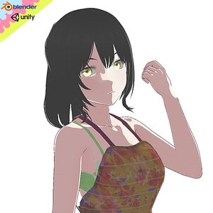 Hot Anime Maid Fully Rigged model