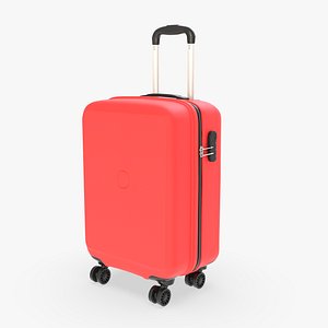 Travelling Red Suitcase model