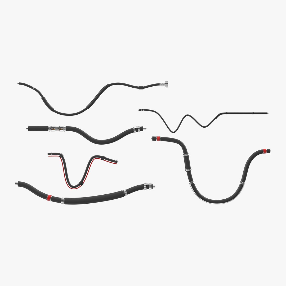 Industrial Cables Set 3D model preview