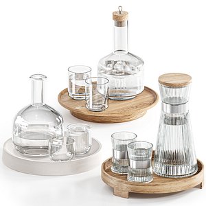 3D Dishes tableware set 10 model