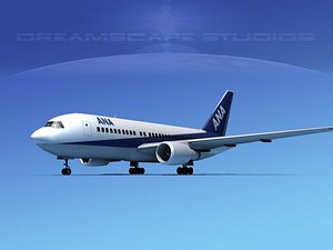 3D airline boeing 767 767-200er