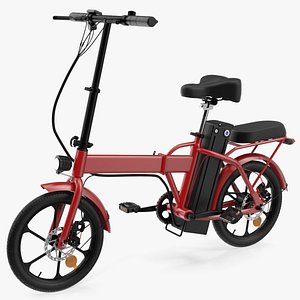 E-Bike with Removable Battery Red
