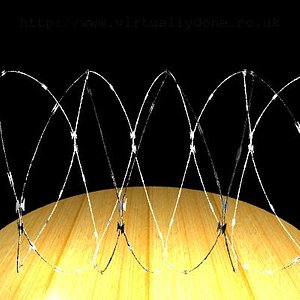 looped razor wire 3ds