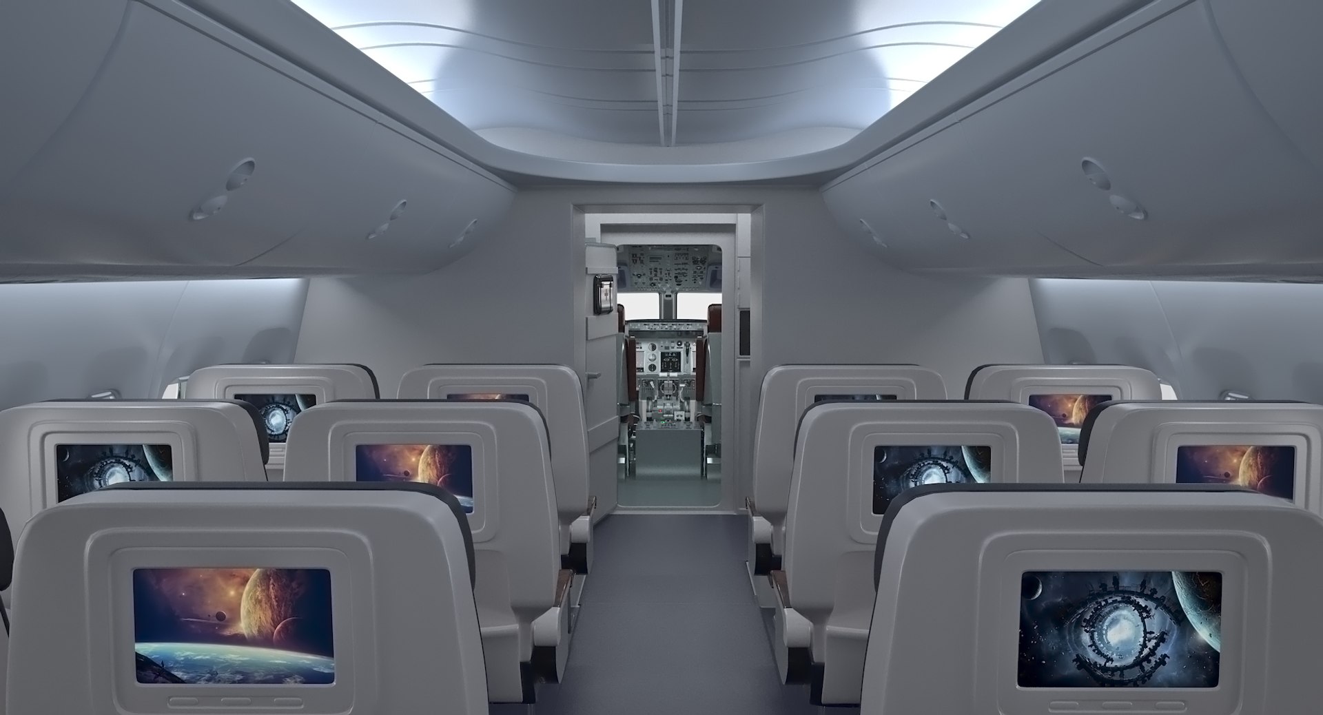Boeing 737 Interior 3D model preview