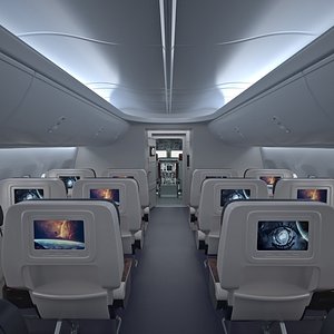 boeing 737 interior 3D model