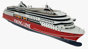 3D model passenger ferry viking line