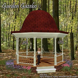 3d model gazebo poser gardening