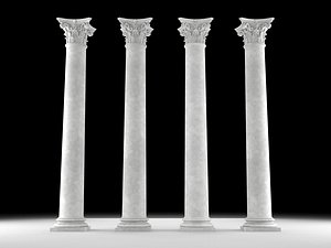 3D Corinthian column 1 model