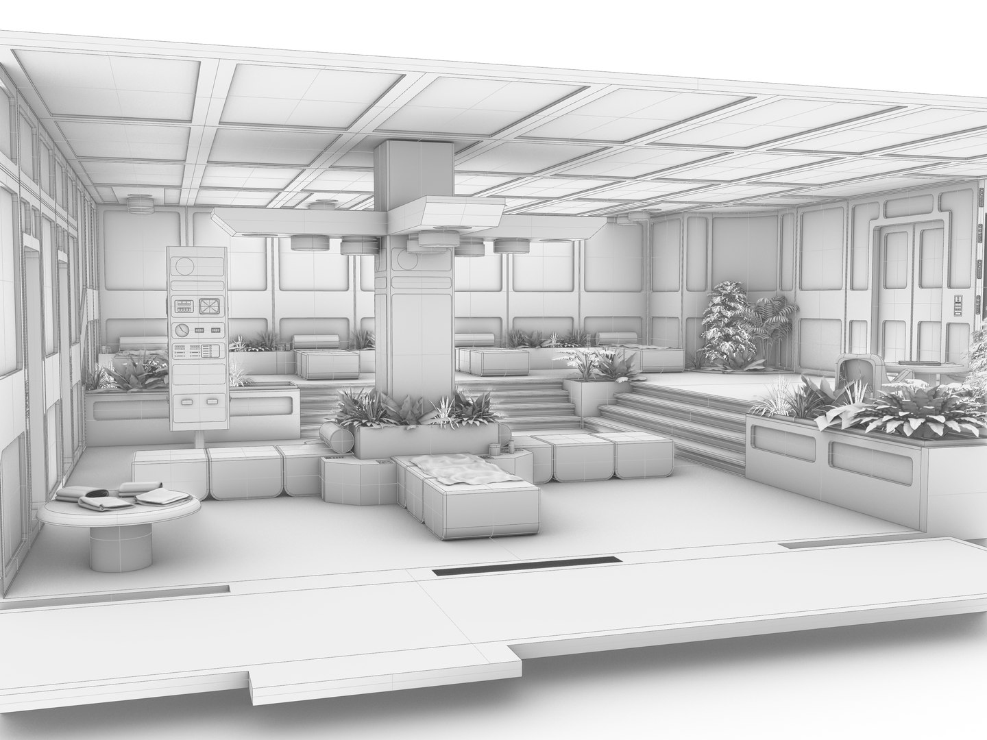 Solarium Area 3D - TurboSquid 2006729