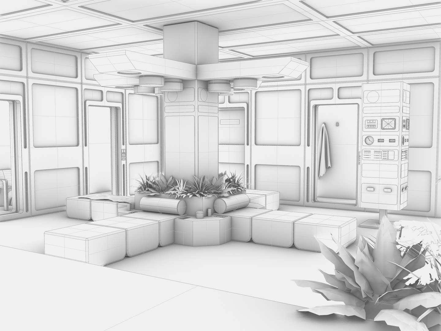 Solarium Area 3D - TurboSquid 2006729
