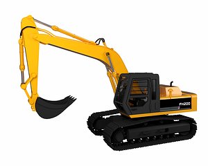 3D model excavator digger