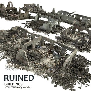 3ds max ruined building 4 collections