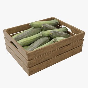 Large Courgette crates 3D model
