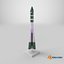 Miniature Orbital Launch Rocket on Display Stand