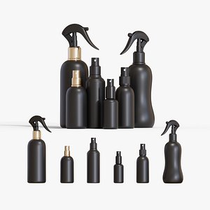 Black Spray Bottles Collection