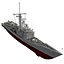 uss oliver hazard perry 3d model