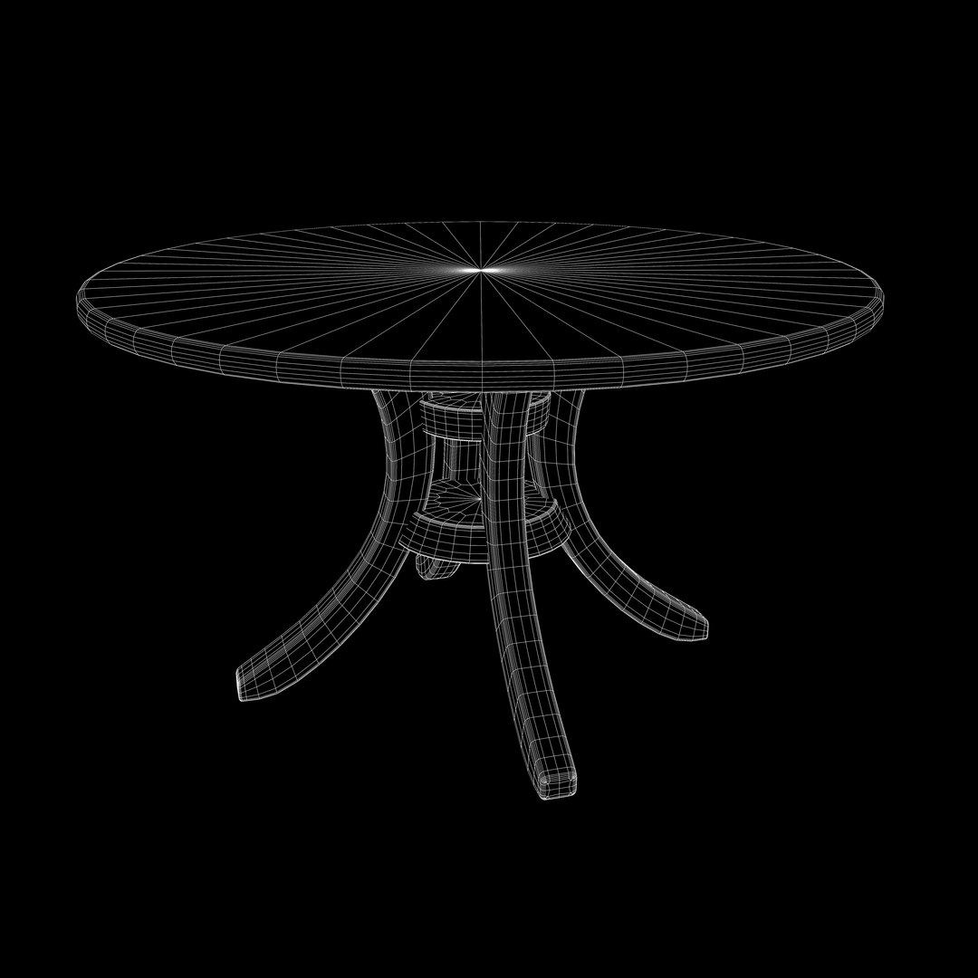 3d Model Dining Room Table Chairs 