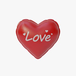Heart shaped Balloon inflation animation
