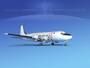 propellers douglas c-54 skymaster 3D