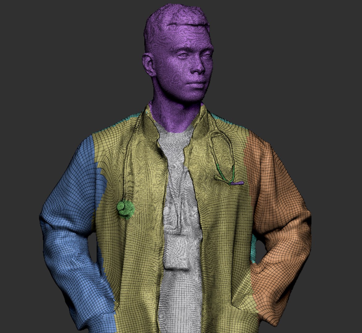 Scanned Young Man Uniform 3D - TurboSquid 1621381